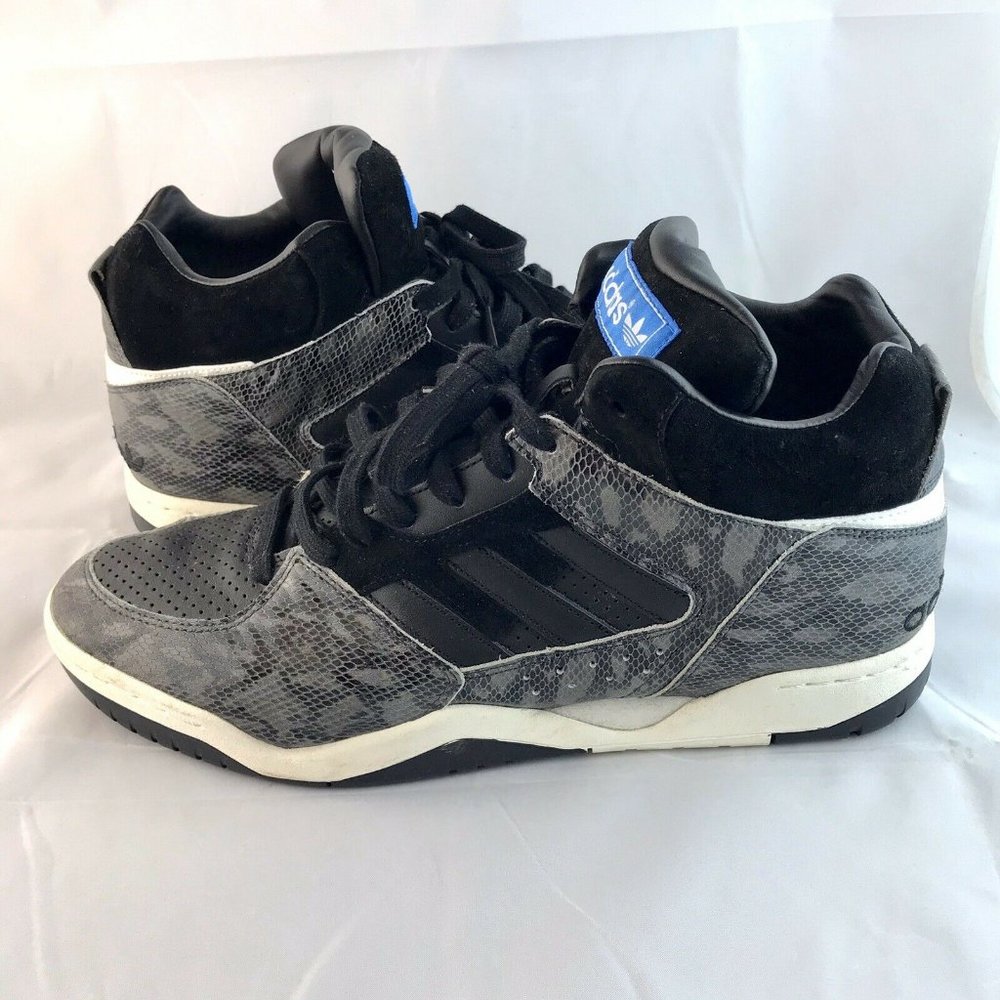 👟RARE Adidas Enforcer Mid “PELLEGRINI” Snakeskin Black-Legacy Shoes sz 12 Mens
